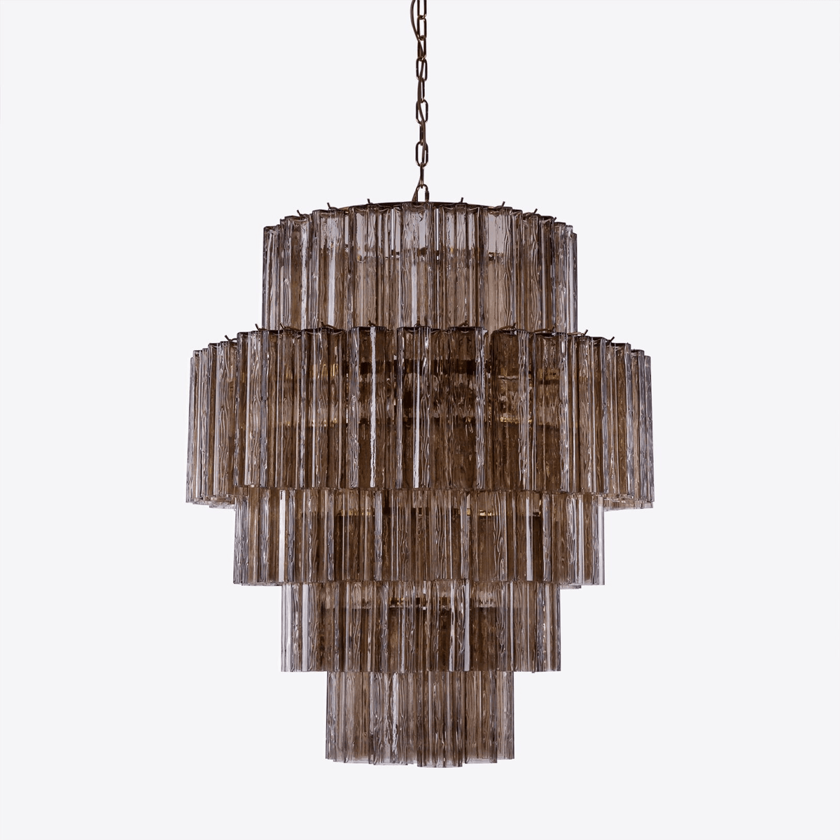 Finnelle Lustre Rose Prisme Verre Superposé Élégant