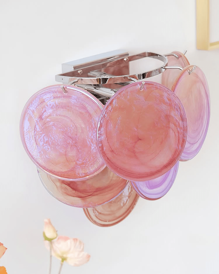 Tominex Applique Murale Disque Verre Murano Artistique-Cielum