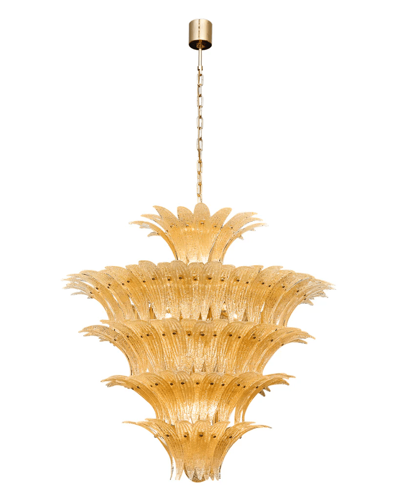 Calius Lustre en Verre de Murano Palmette à Niveaux