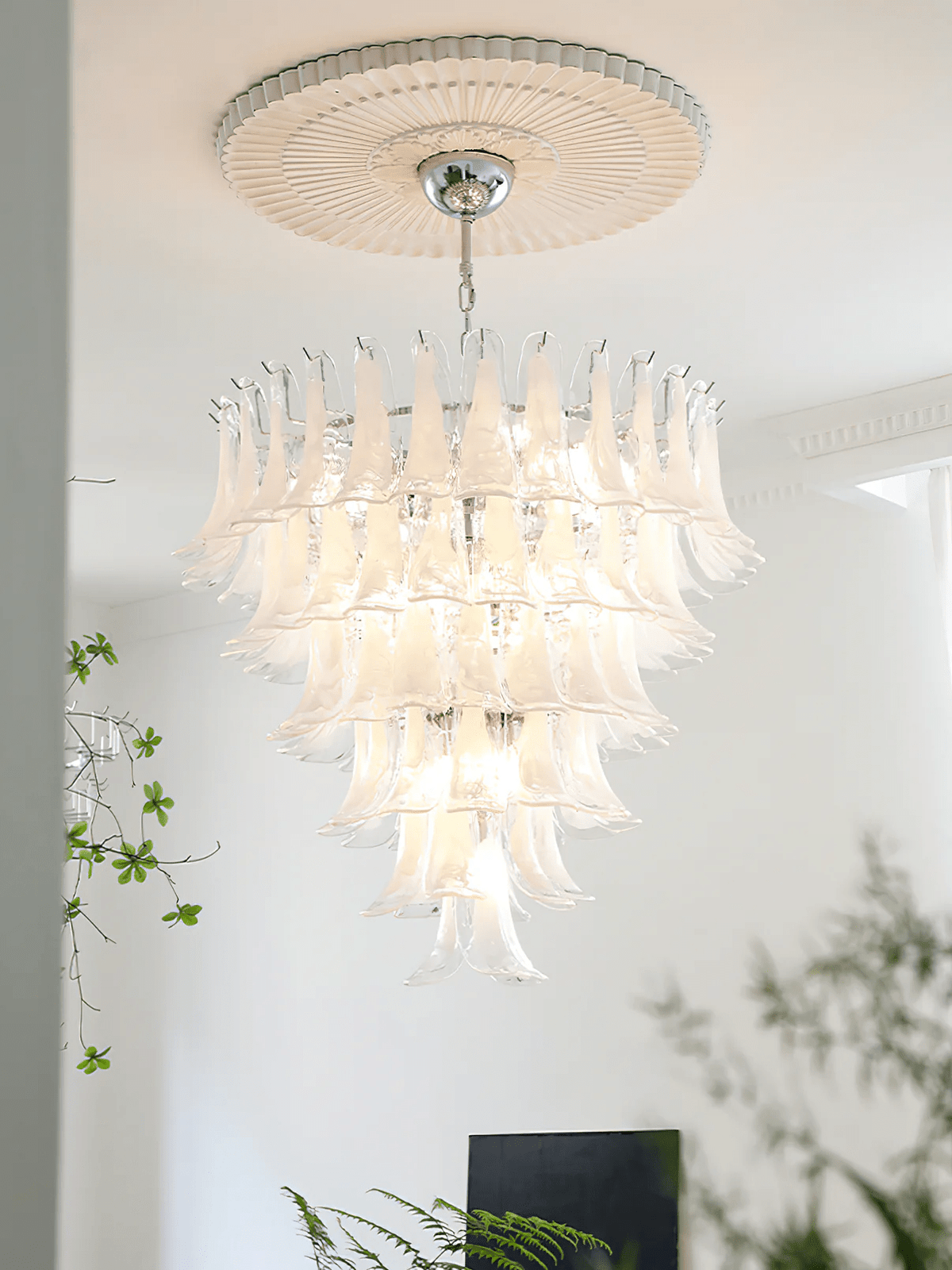 Arixon Lustre Pétales en Verre de Murano Vintage-Cielum
