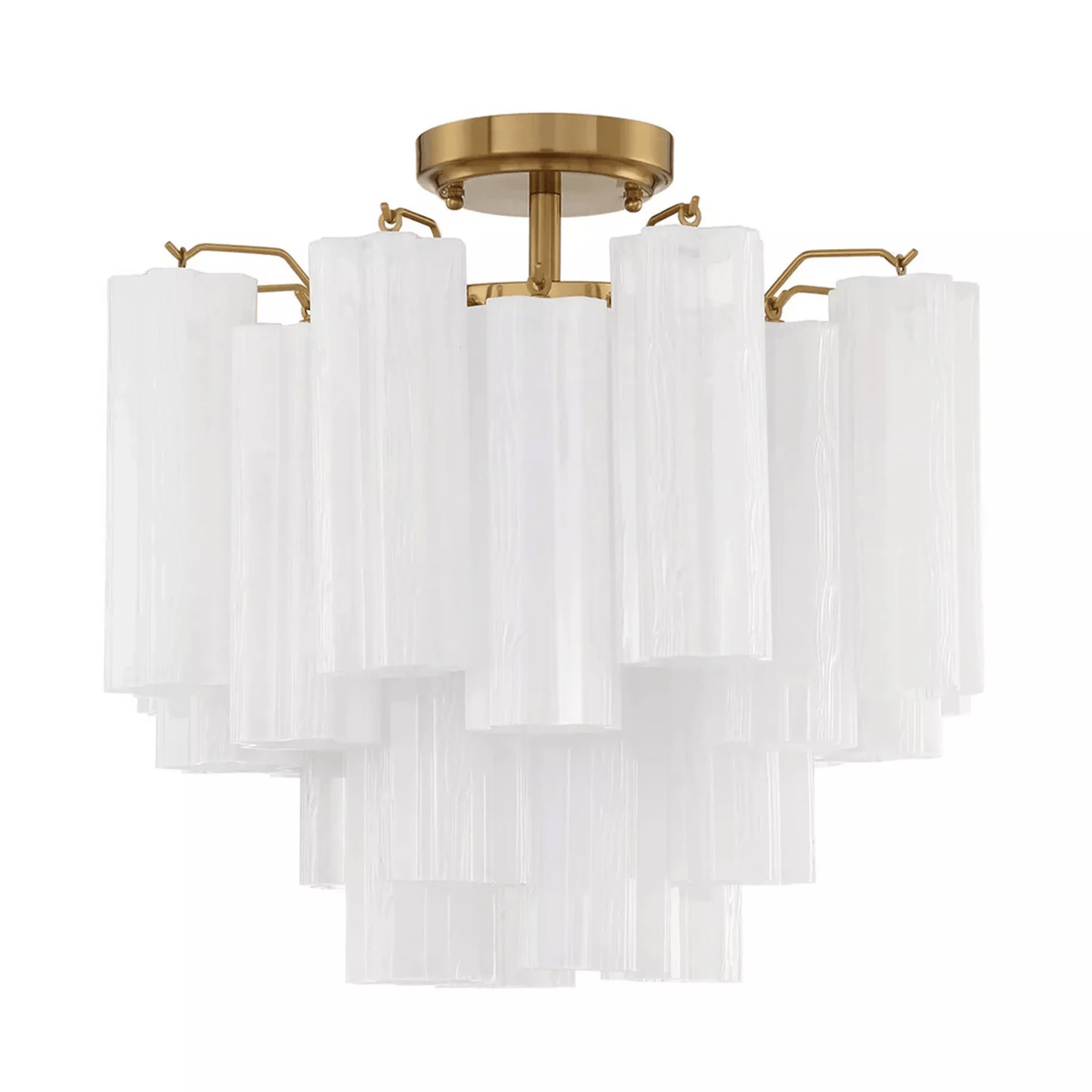 Veliana Plafonnier Transparent Murano Verre Tubulaire Soufflé-Main