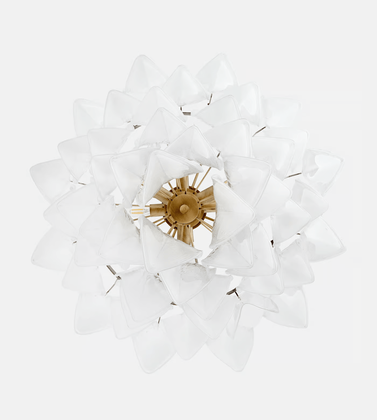 Valeon Lustre Blanc Feuille Verre Superposé Moderne