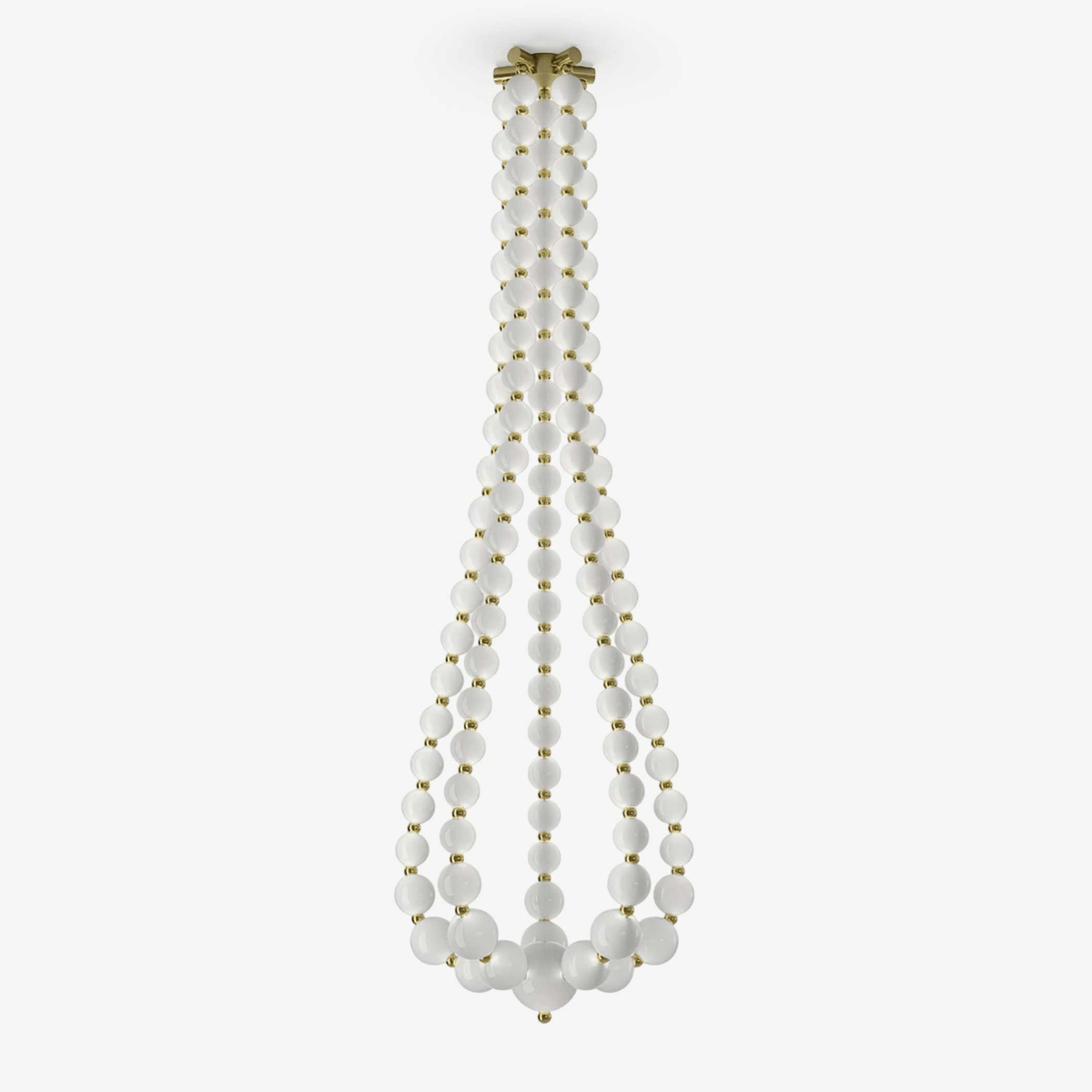 PearlCascade Lustre Perlé en Verre