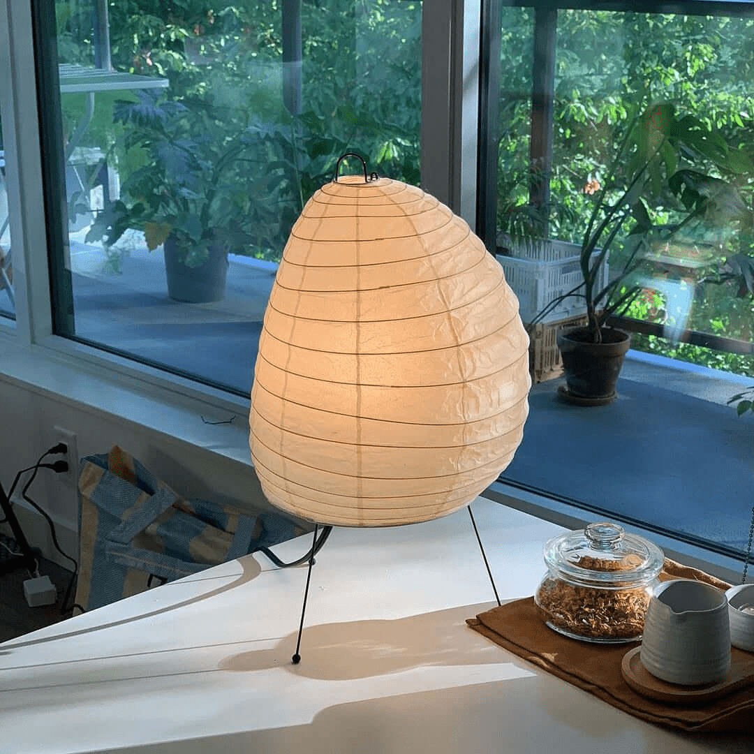 Elaris Lampe de Table Moderne en Papier de Riz