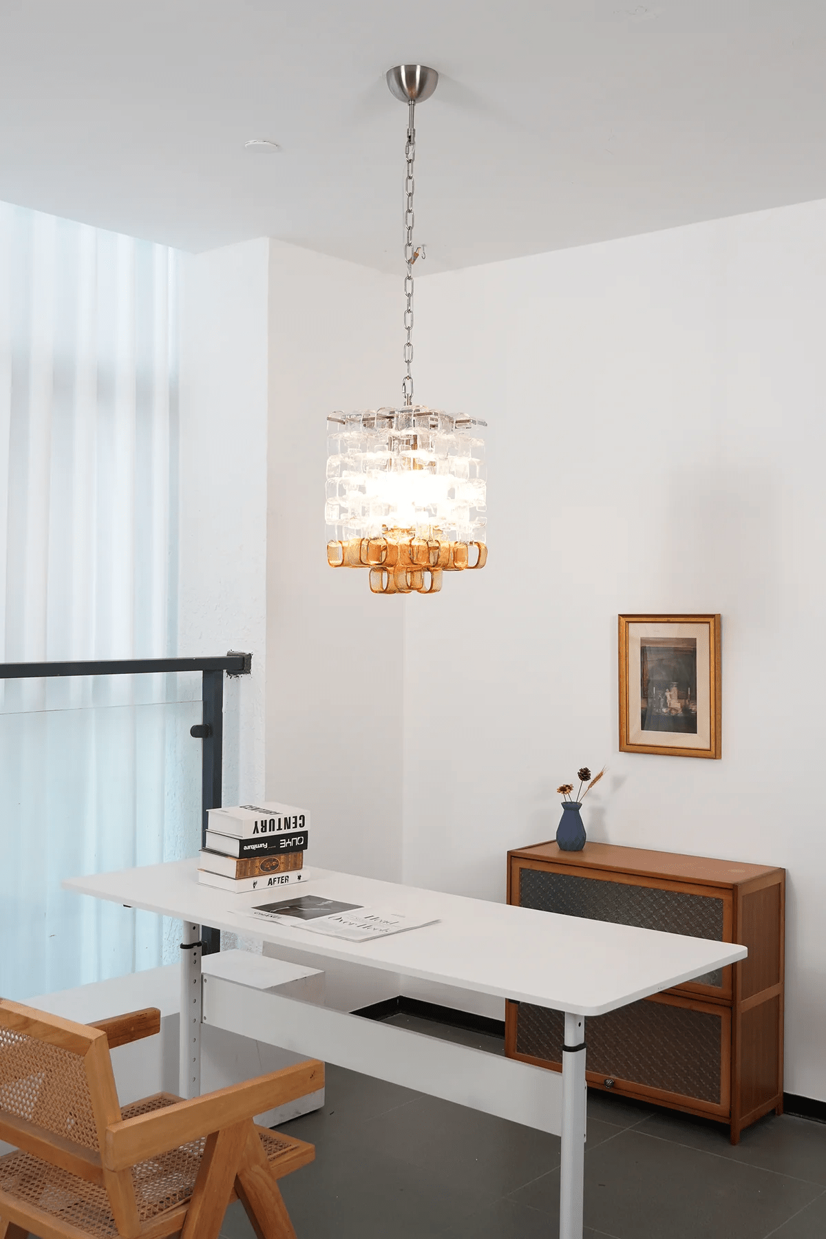 Valuna Lustre en Verre de Murano Géométrique