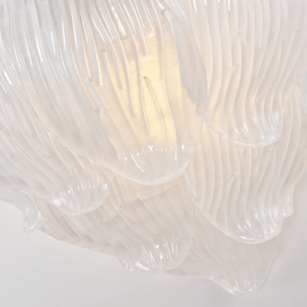 Darenene Applique Murale Murano Verre Pétale Givré Cascadant