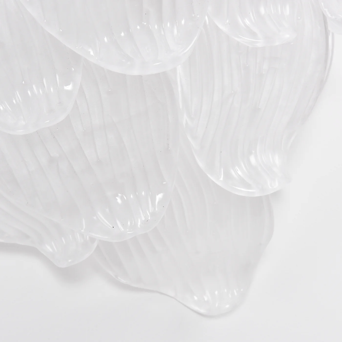 Darenene Applique Murale Murano Verre Pétale Givré Cascadant