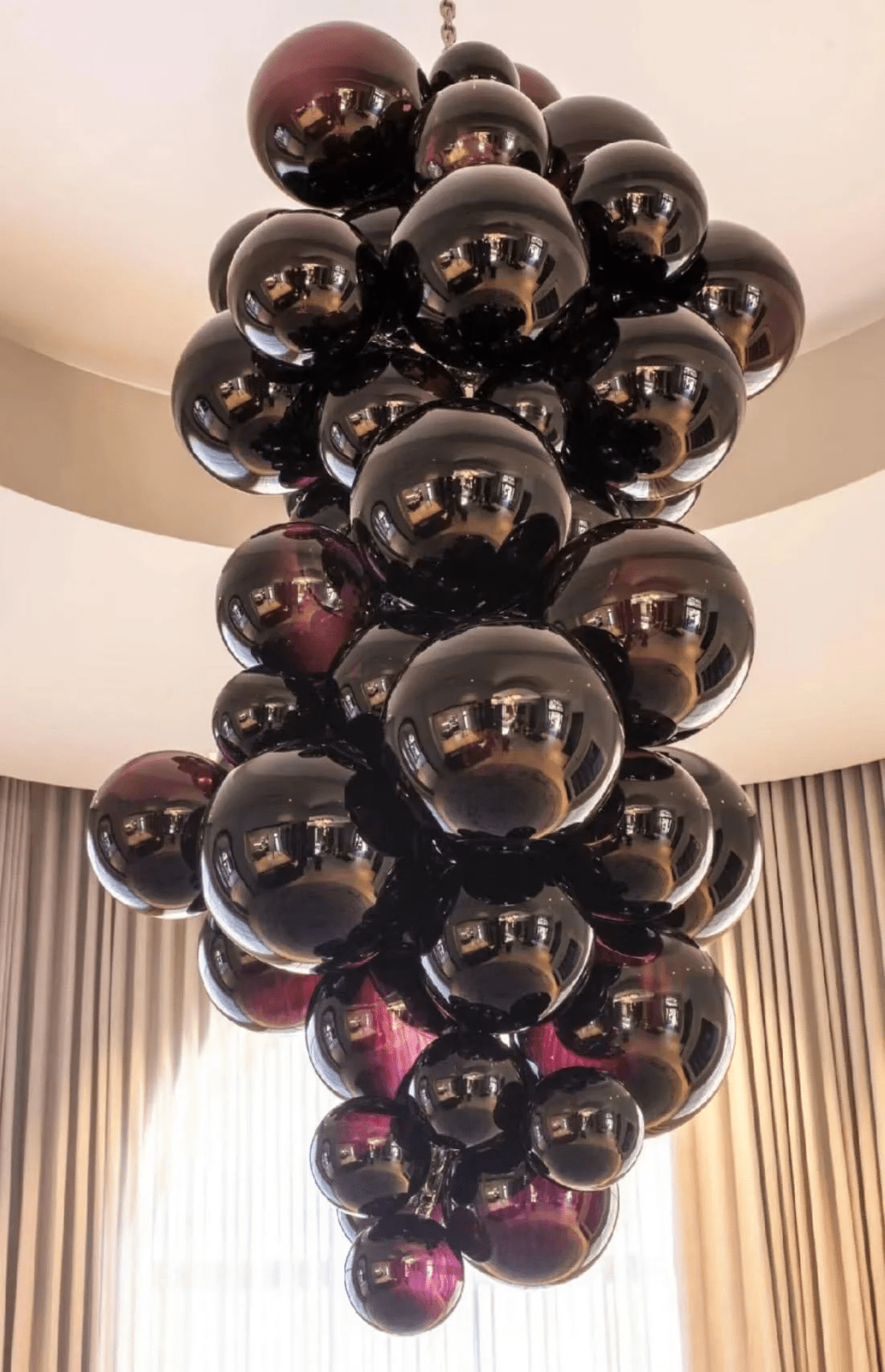 Vareniona Lustre En Verre De Murano Grappes De Raisins Art Déco