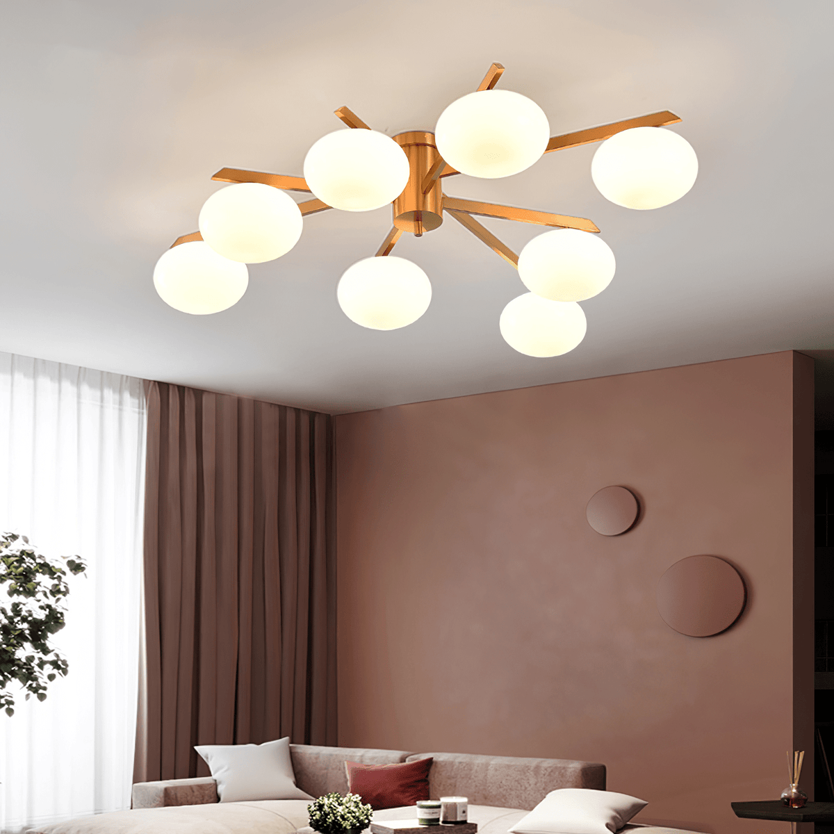 Lucessa Plafonnier Moderne en Verre