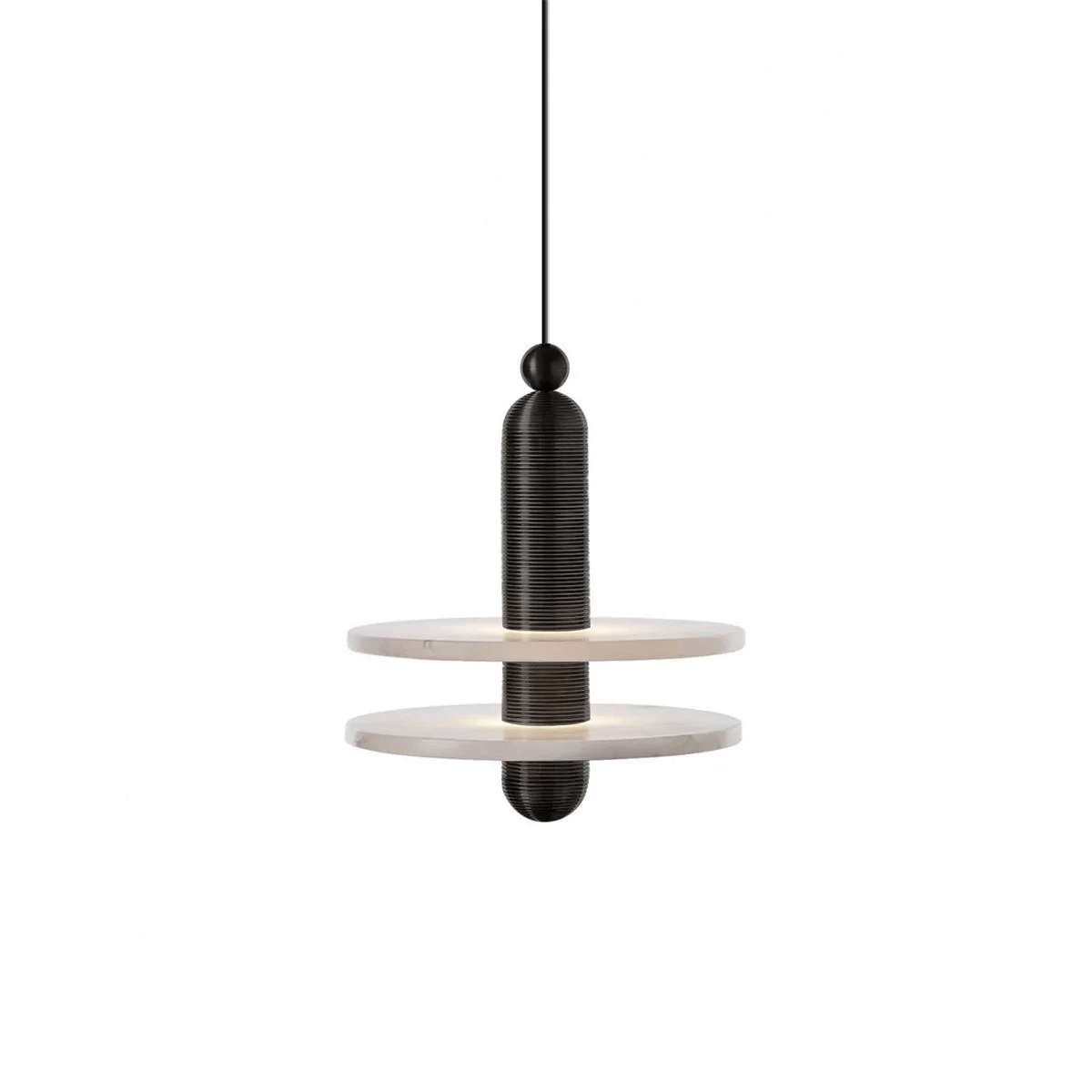 Gavana Suspension Laiton Brossé Alabastre