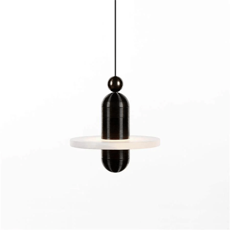 Gavana Suspension Laiton Brossé Alabastre