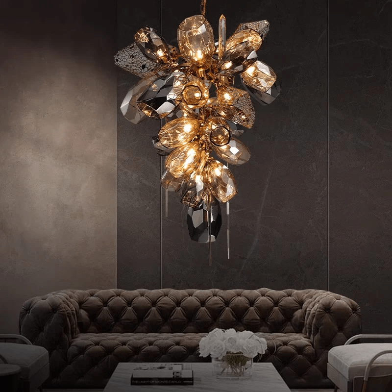 Jovivia Lustre Moderne en Verre et Cristal