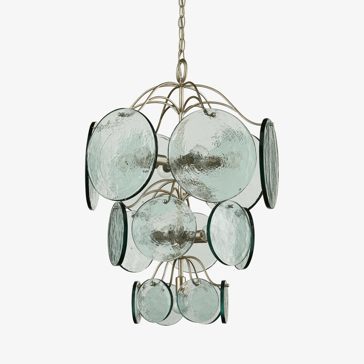 Orleva Lustre en Verre Disc Moderne