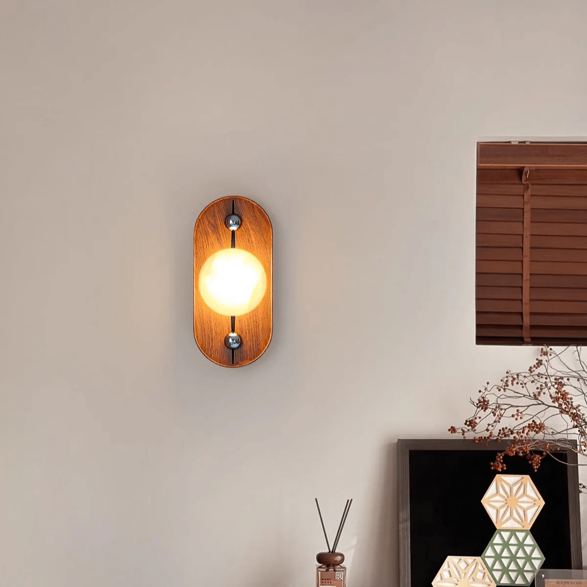 Orlin Applique Murale en Bois Albâtre