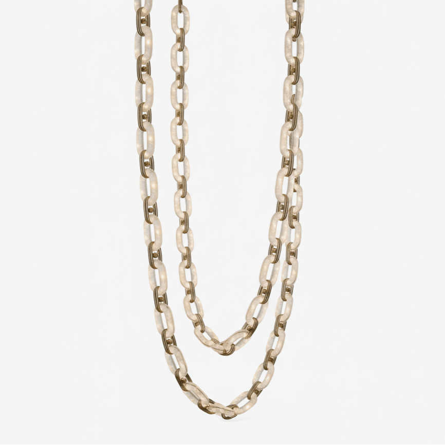 Chain Link Chandelier-Neutral Decor