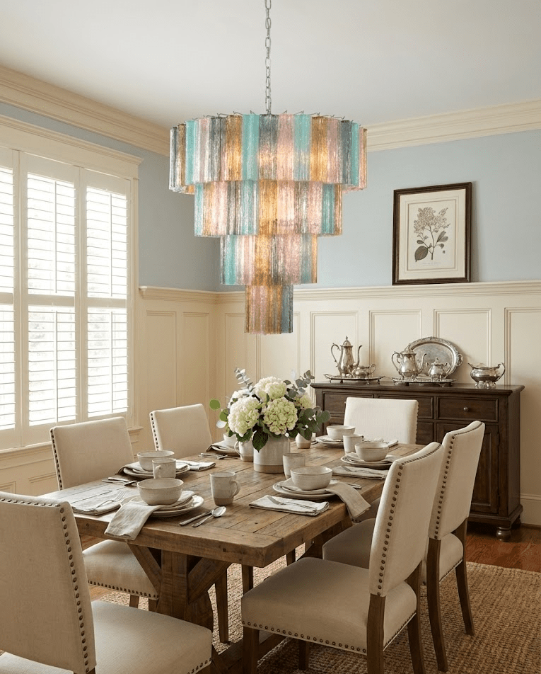 Kobi Eclat Lustre Élégant en Verre Prismatique Coloré