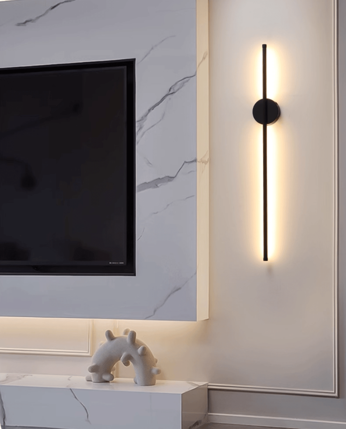 Fral Noir Applique Murale sans Fil Rechargeable Élégante