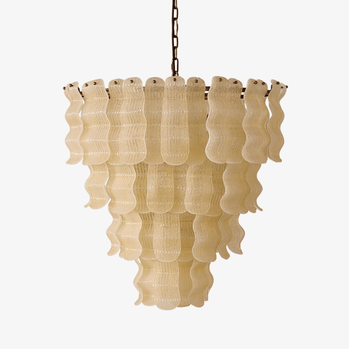 Borzi Lustre en Verre Jaune Feuille Luxueuse