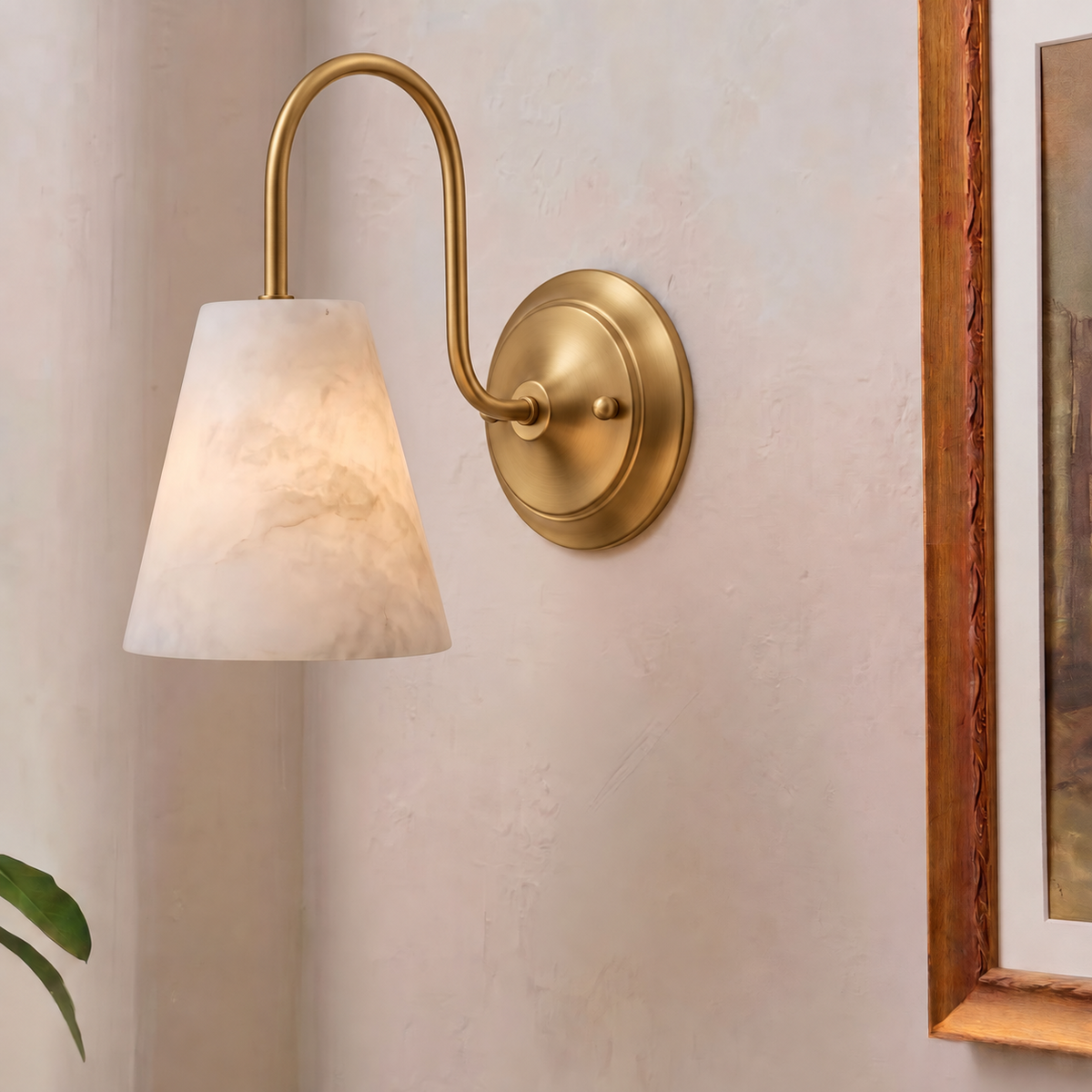 Yelmont Applique Murale En Albâtre
