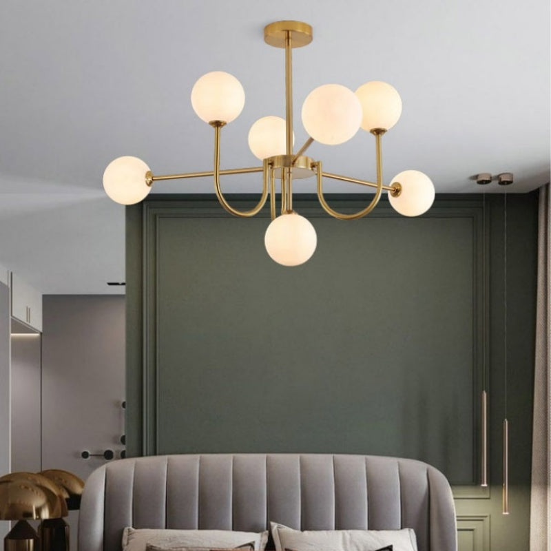Valentina Moderne LED Lustre Or Verre Salle À Manger/Salon/Chambre À Coucher