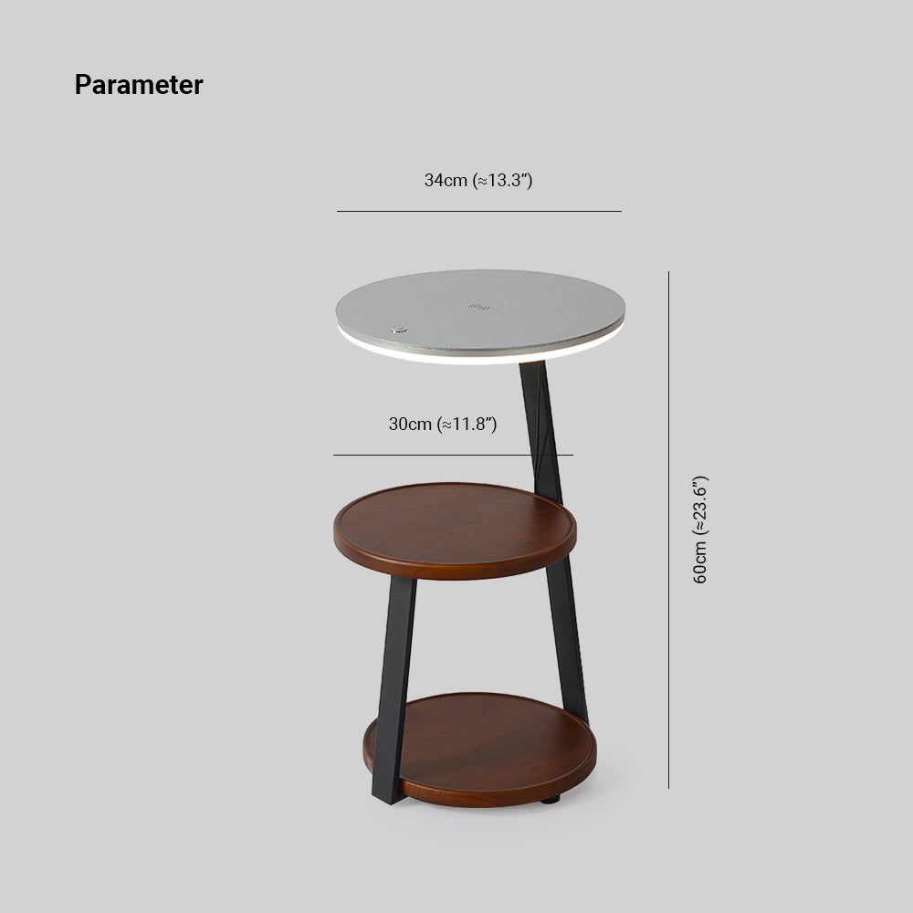 Muto LED Lampadaire Table Moderne, Bois, Salon/Salle à Manger