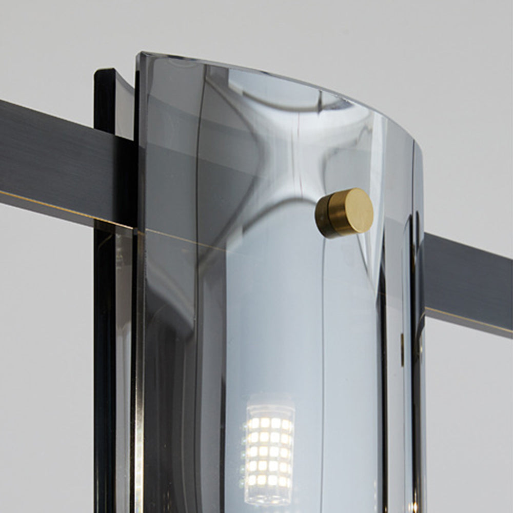 Arisha Suspension Cylindre Nordique, Cuivre/Verre, Noir/Or, Bar/Cuisine
