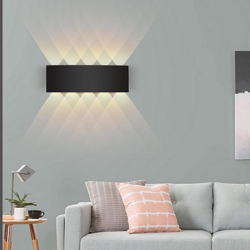 Korinex Applique Murale Rectangulaire Moderne Noir/Blanc. Corridor-Cielum