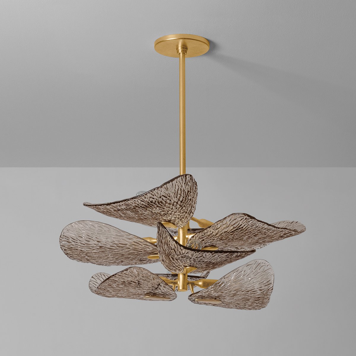 Lorane Lustre en Verre Pétale Superposé Bronze