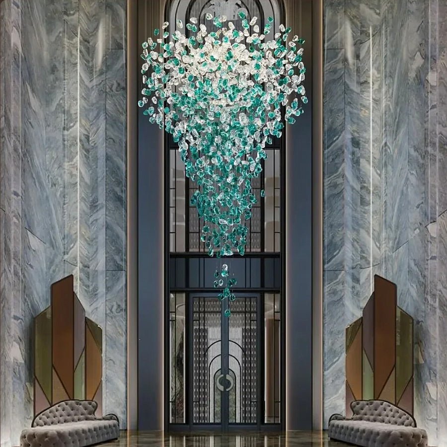 Solisa Lustre en cristal de pierre de luxe postmoderne