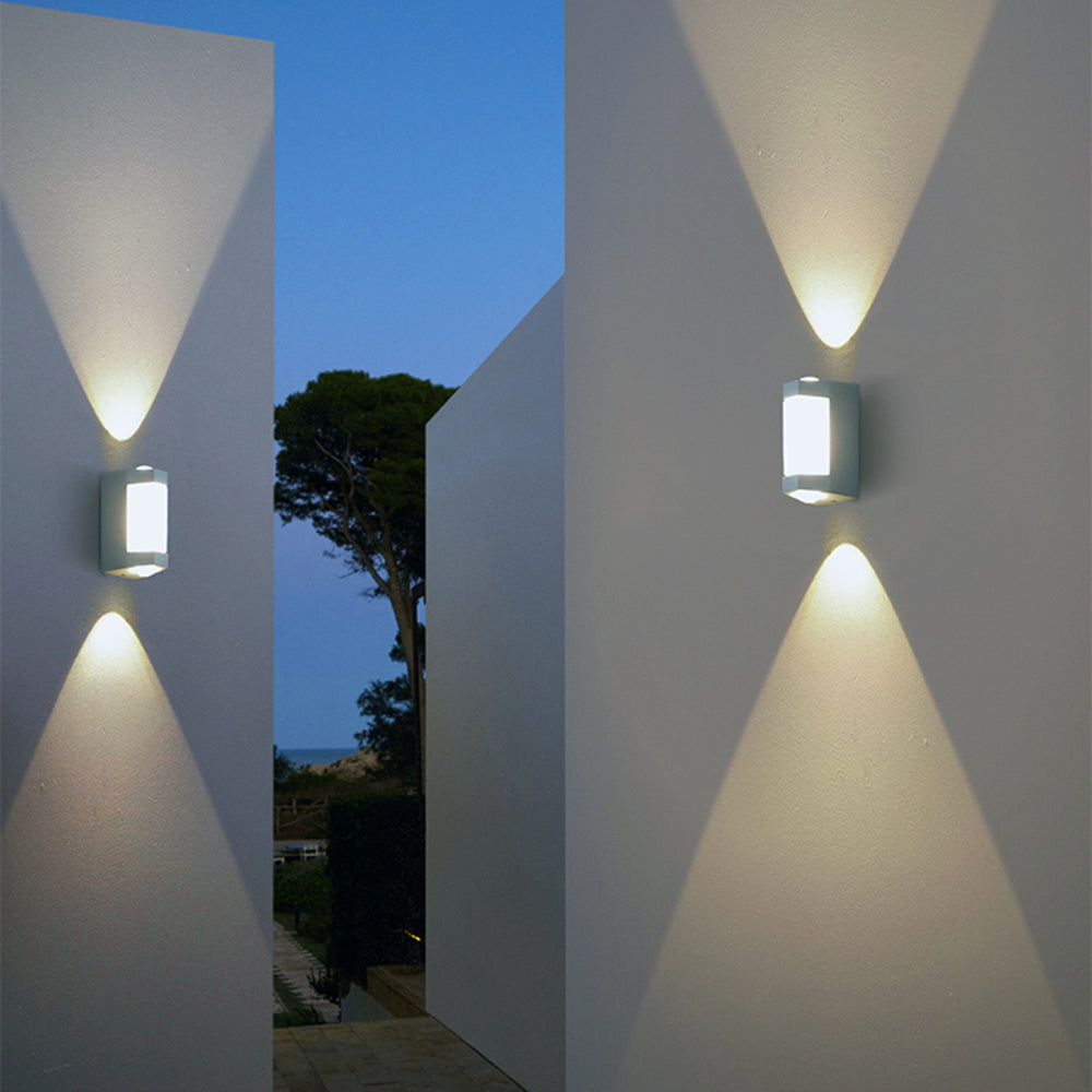 Ray Design LED Applique Murale Blanc/Noir Métal/Acrylique Extérieur
