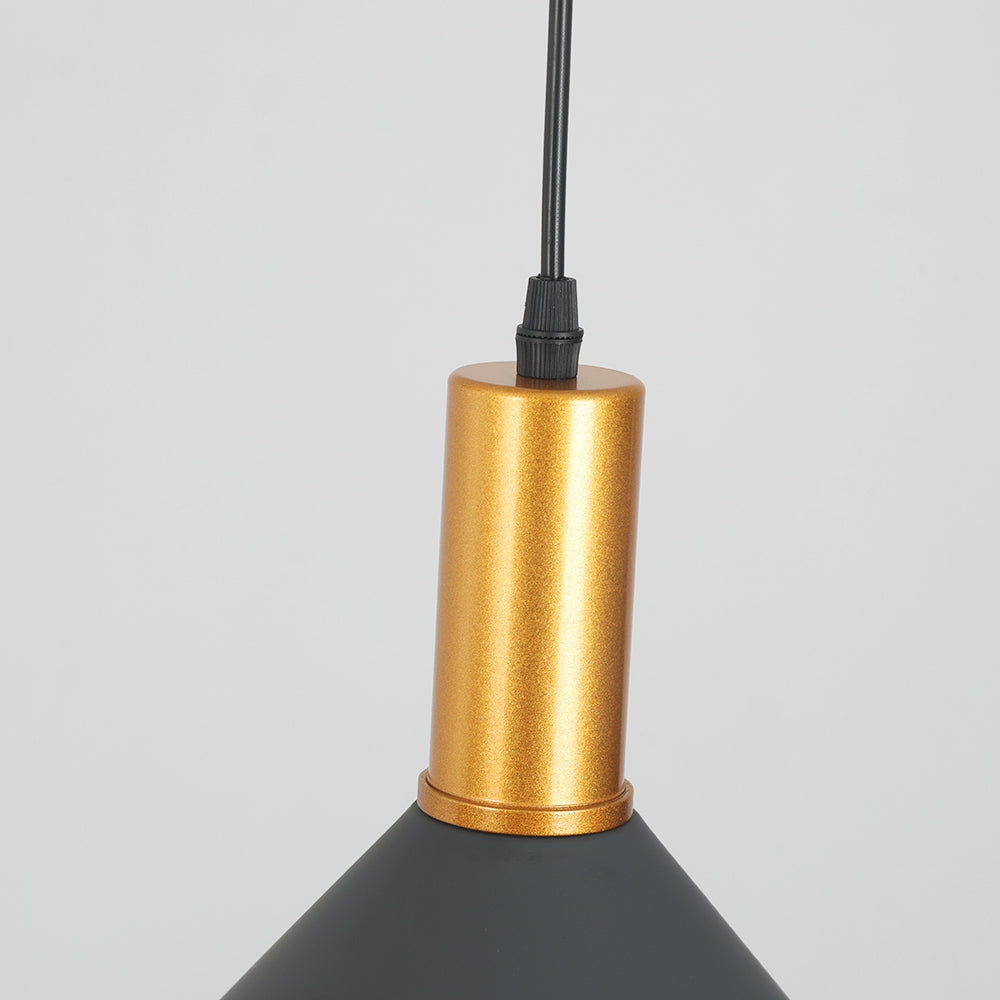 Arisha Suspension Luminaire 3 Lampes Design Italien Métal Verre Vert Grisâtre Salon/Salle à Manger
