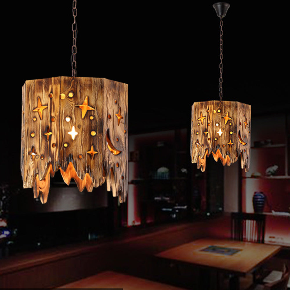 Epoch Suspension Irrégulier Rustique, Bois/Metal, Bois, Chambre