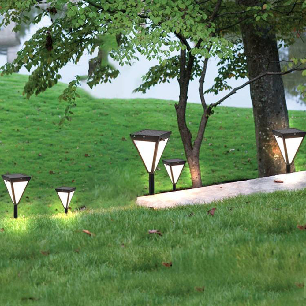 Ray Moderne LED Lampadaire Noir Métal/Verre Allée Exterieur