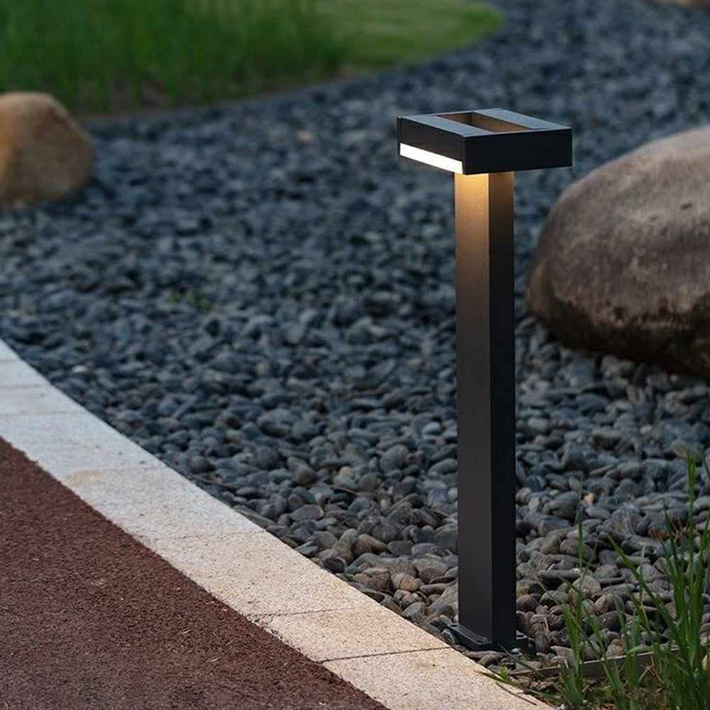 Ray Borne Extérieure Pivotante Moderne, Métal, Noir, Allée