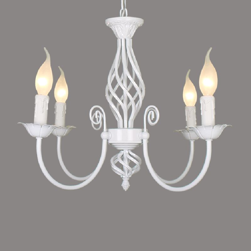 Sliva Lustre Lanterne Retro, Metal/Verre, Blanc/Noir, Salon