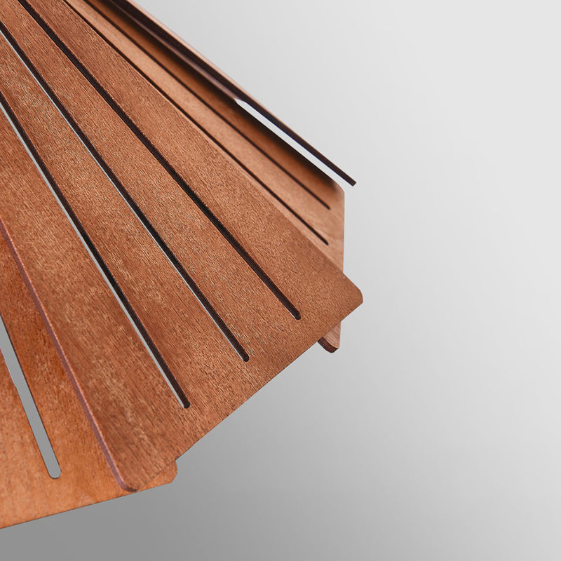 Muto Luminaires Suspension Rétro, Jaune/Brun, Métal & Bois