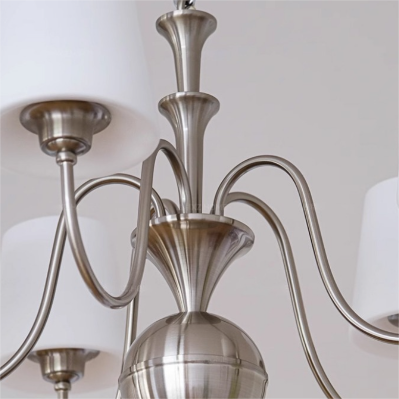 Silva Ancien Métal Verre Lustre Salle d'Étude Chambre à Coucher