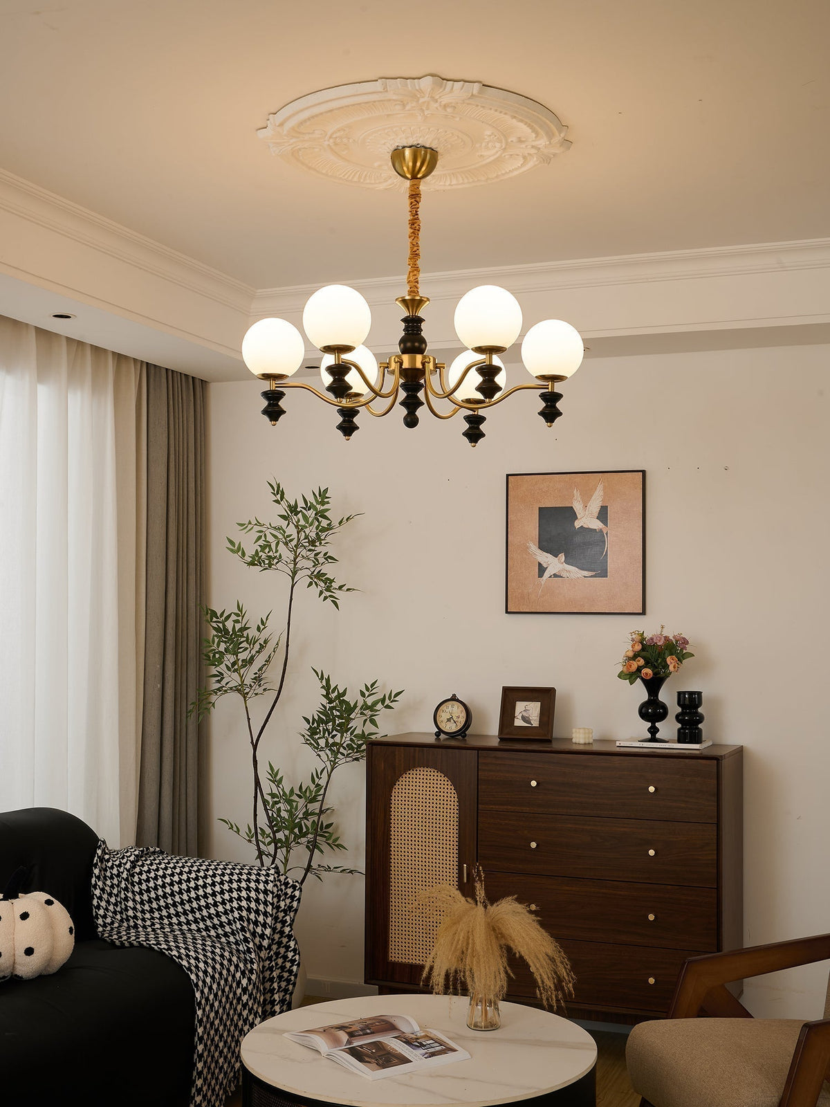 Iseliane Lustre en Bois Vintage Traditionnel