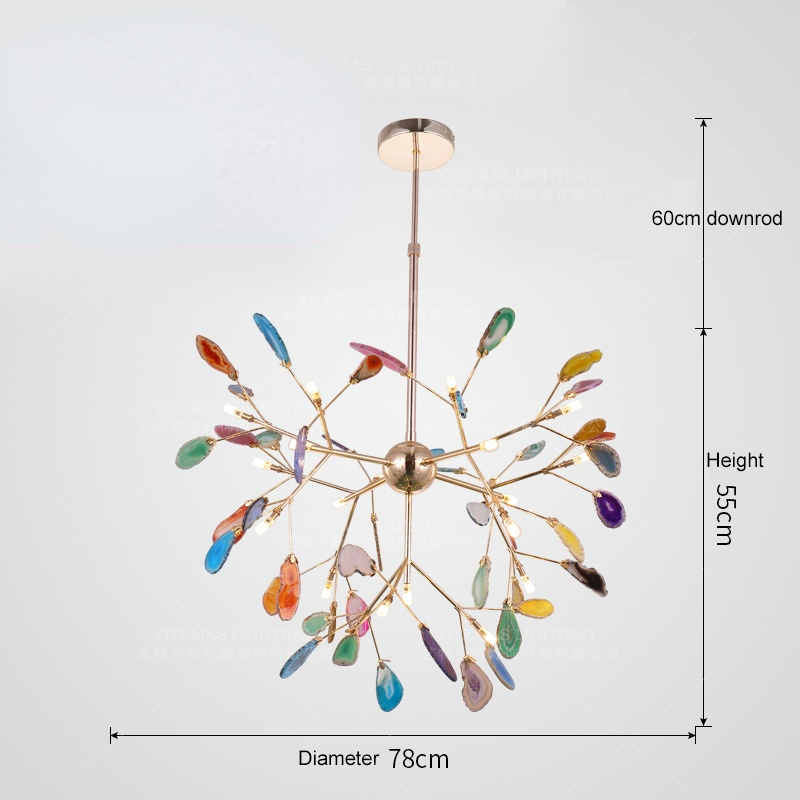 Arisha Lustre Coloré Branche Feuille Design, Salon/Chambre
