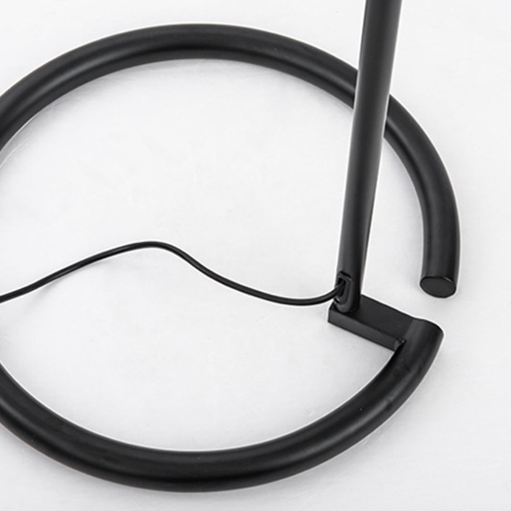 Valentina Design Lampadaire Rond Nordique Métal/Verre Noir Bureau/Chambre