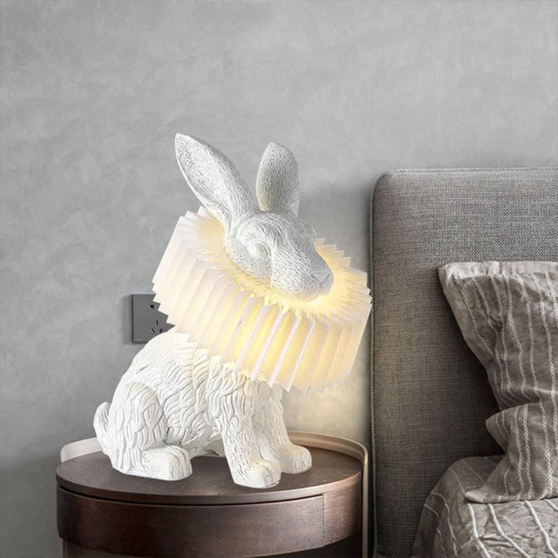 Lampe de Table lapin Moderne, Résine, Blanc, Salon