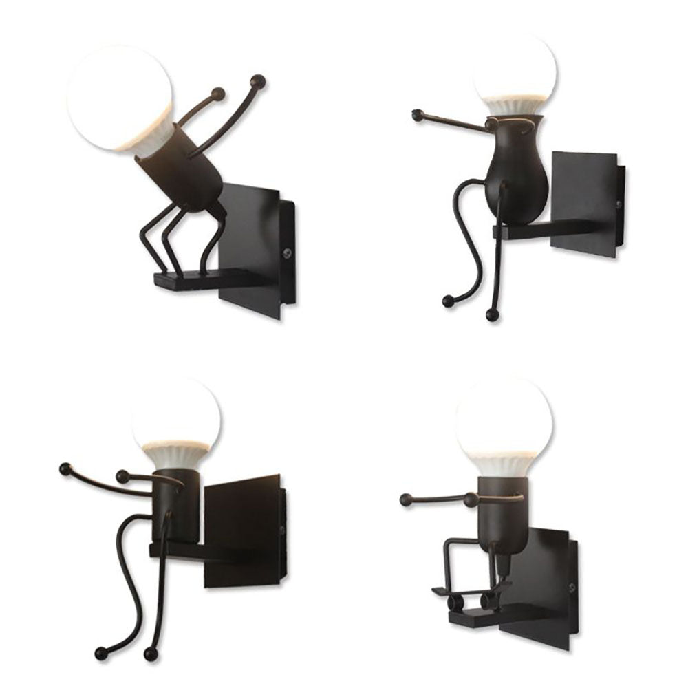 Luxo Applique Murale Design Italien LED Métal Noir/Blanc Chambre à Coucher/Salon