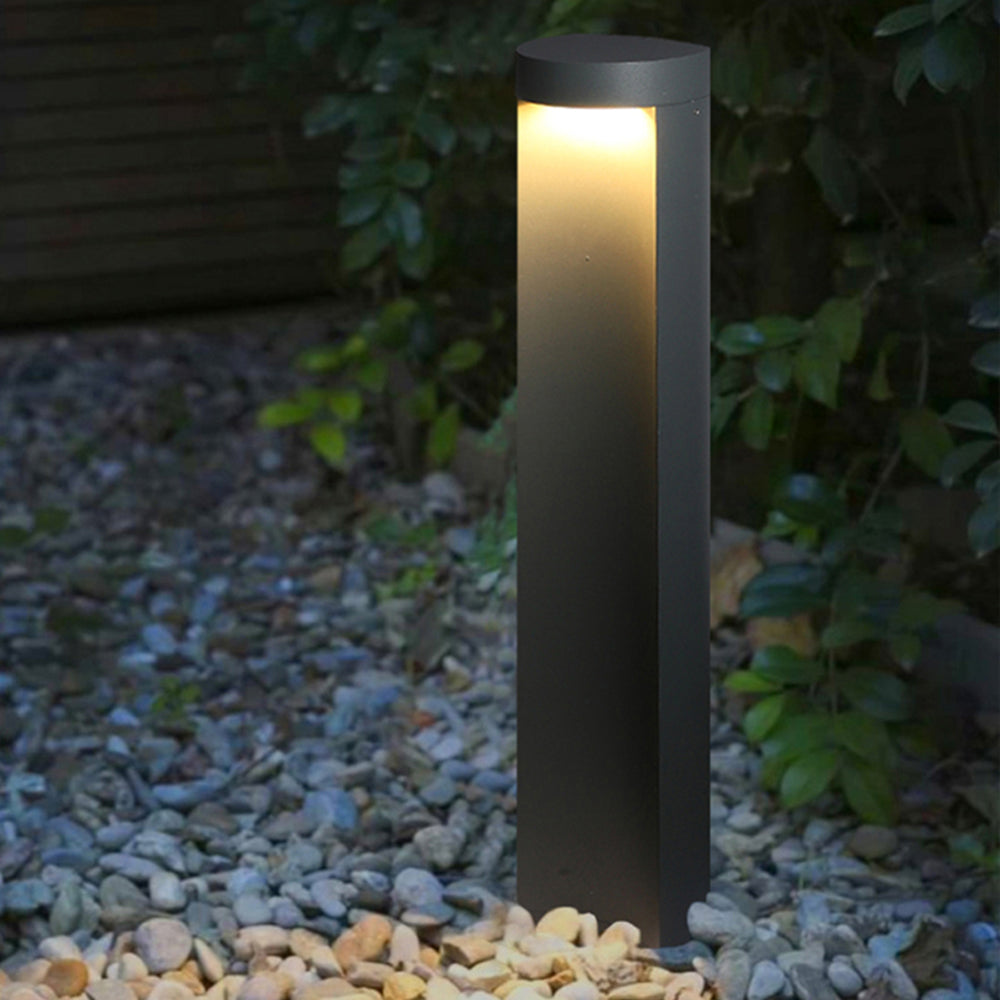 Ray Moderne Lampadaire Extérieur LED Noir Métal/Verre Jardin Couloir