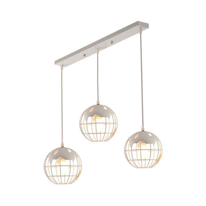 Silva Suspension Sphère/Multi Moderne, Métal, Noir/Blanc, Salon