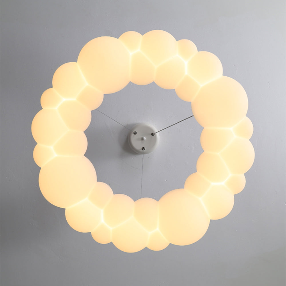 Arisha Plafonnier/Suspension Petale Moderne, Metal/Acrylique, Blanc, Salon