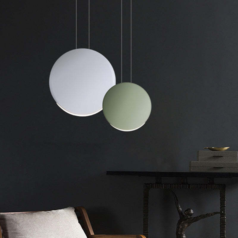 Valentina Suspension Ronde Simple, Métal/Résine, Noir/Vert/Brun/Gris/Blanc, Chambre à Coucher/Bureau