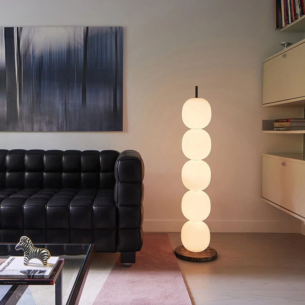 Valentina Lampadaire Lanterne Moderne Verre Blanc Chambre à Coucher/Salon Intérieur