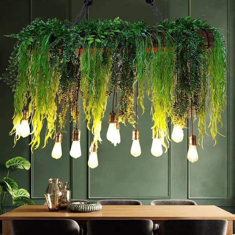 Ritta LED Suspension Vert Métal Salle à Manger Salon Cuisine