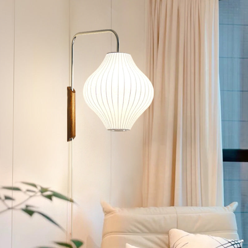 Ritta Moderne Rond Métal Bois Intérieur Applique Murale Salon