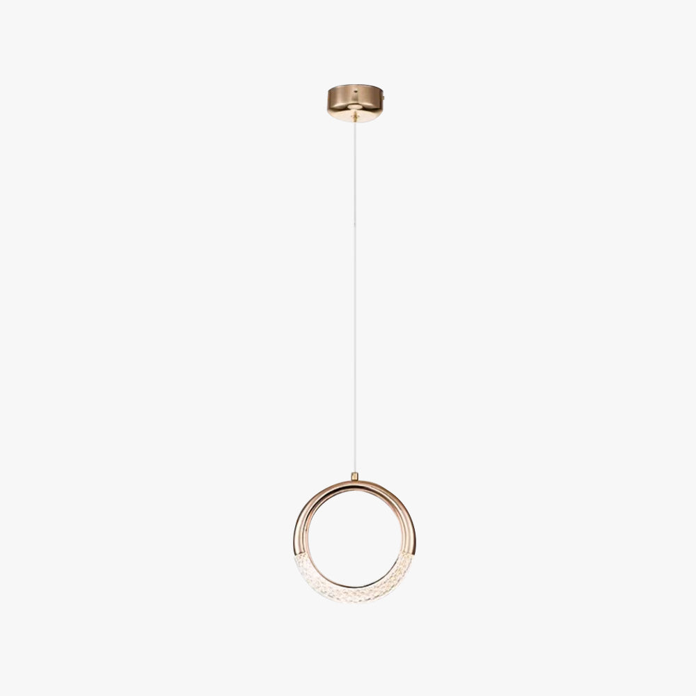 Kristy Luminaires Suspensions Arc Deco Moderne Simple Métal/Acrylique Doré Salon